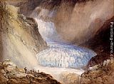 Pass Canvas Paintings - Glacier Du Rhone And The Garlingstock, Pass Of The Furca, Switzerland